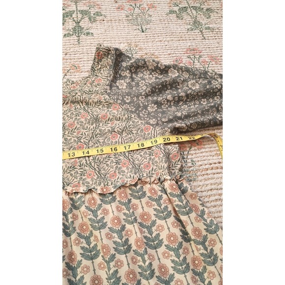 Natural Life Berkley Maxi Tiered Dress XL Sage Bloom Romantic Feminine Boho - Picture 10 of 11